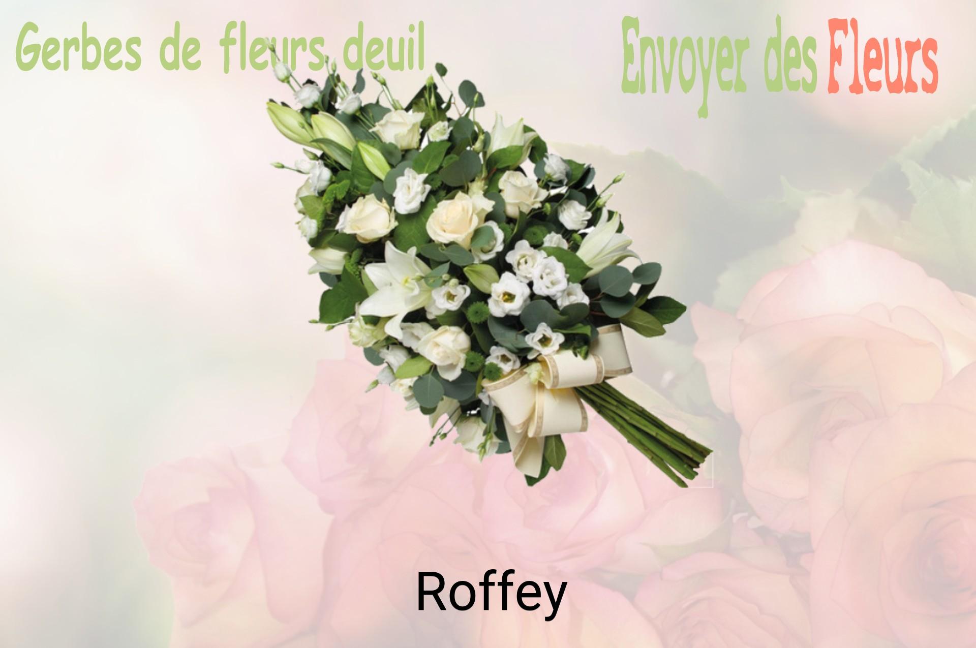 Gerbe de fleurs de deuil livrée à Roffey